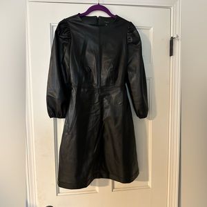 Ann Taylor petite faux leather dress